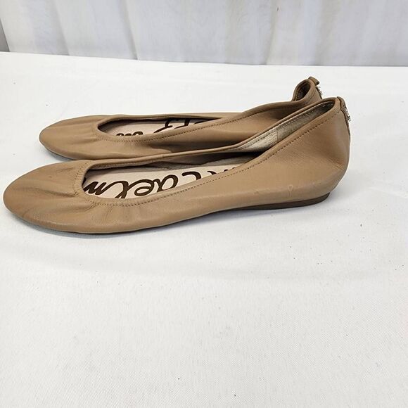 Sam Edelman Womens Fritz Ballet Flats Size 9.5M Beige Leather Slip on Shoes - Picture 6 of 10